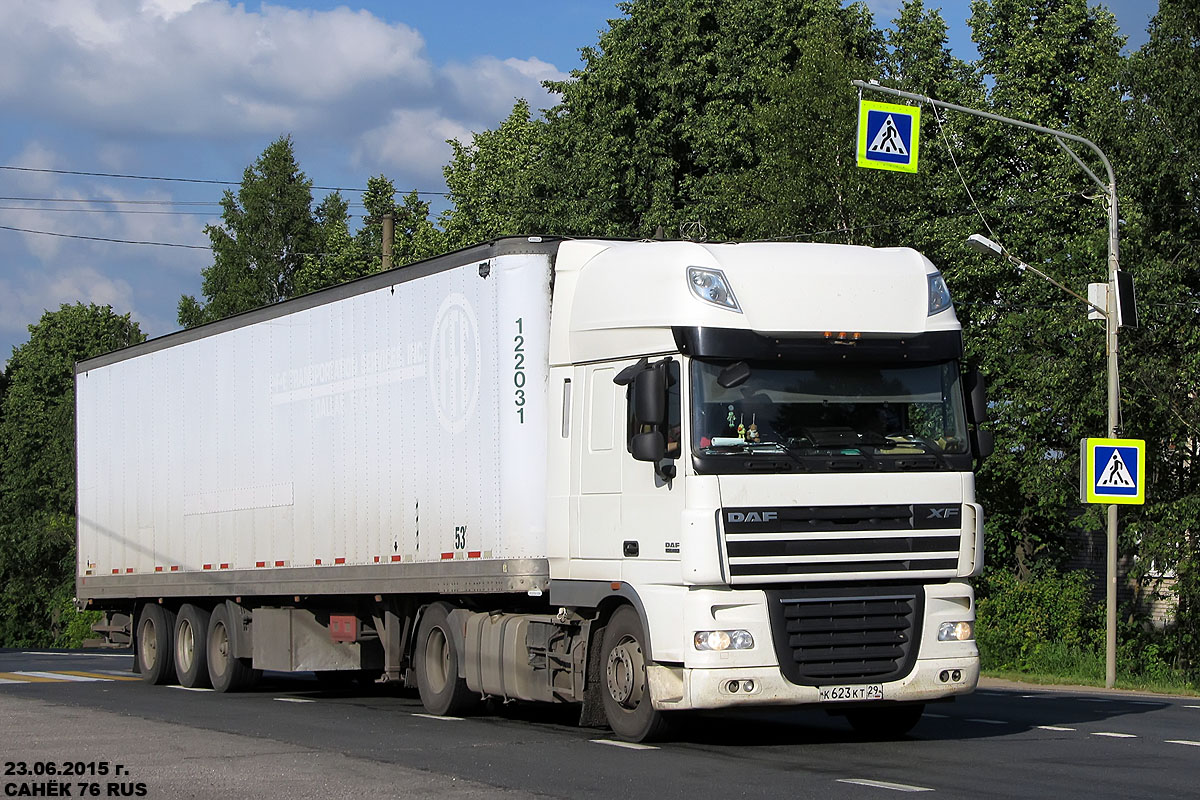 Архангельская область, № К 623 КТ 29 — DAF XF105 FT