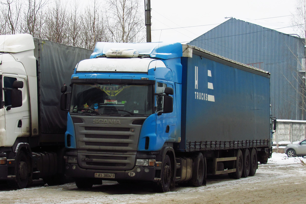 Брестская область, № АІ 3804-1 — Scania ('2009) R420; Брестская область, № А 4087 В-1 — Kögel (общая модель)