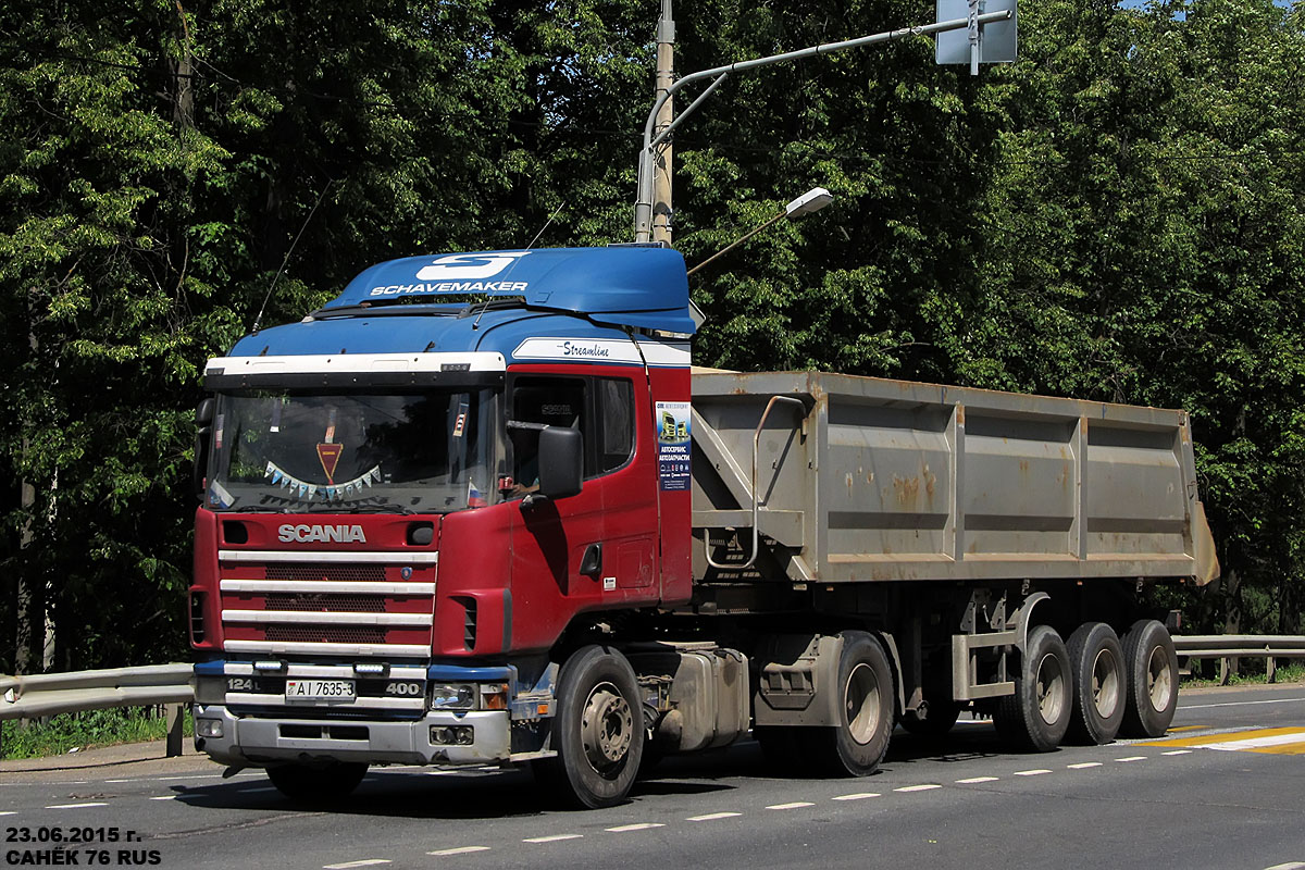 Гомельская область, № АІ 7635-3 — Scania ('1996) R124L