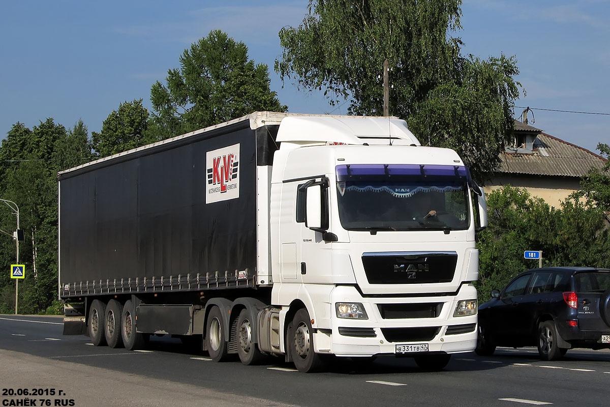 Ленинградская область, № В 331 ТВ 47 — MAN TGX ('2007) 26.440