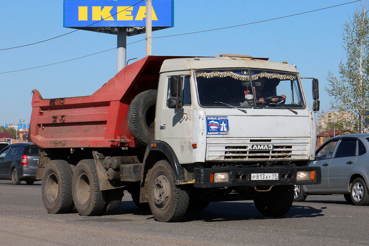 Омская область, № Р 813 АУ 55 — КамАЗ-55111 [551110]