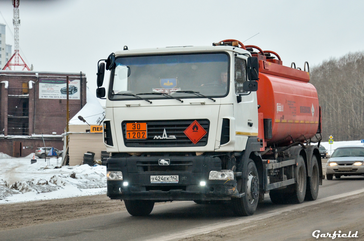 Кемеровская область, № У 424 ЕК 142 — МАЗ-6312B5