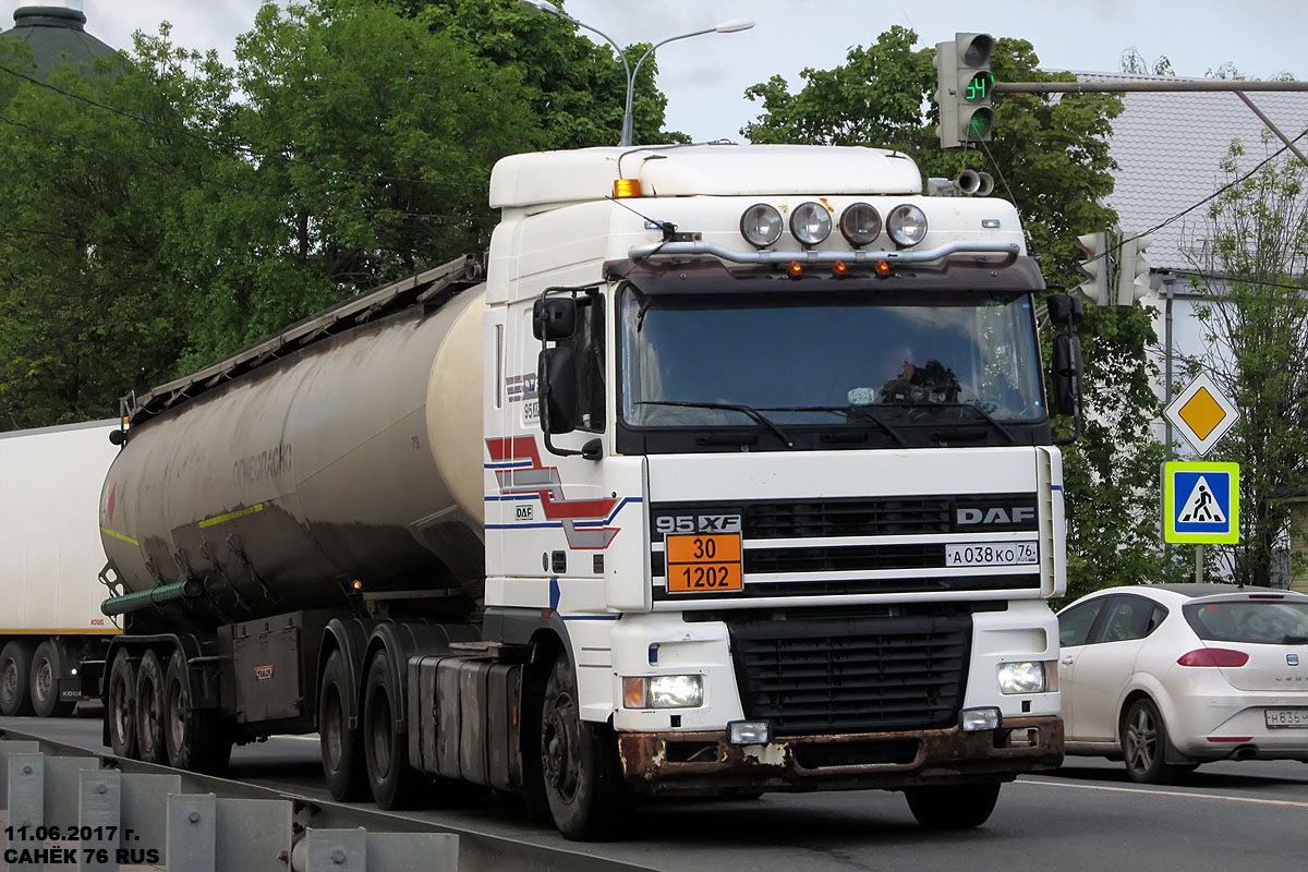 Ярославская область, № А 038 КО 76 — DAF 95XF (общая модель)