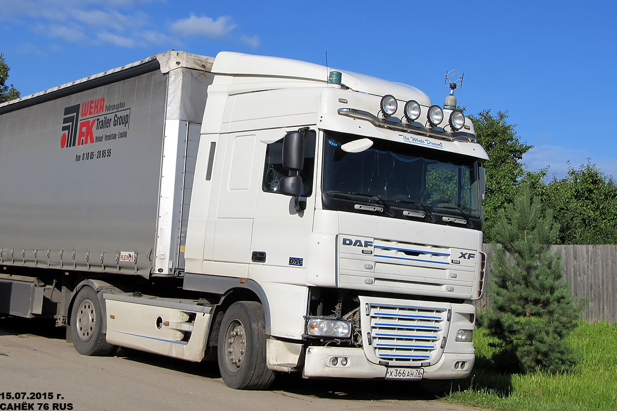 Ярославская область, № Х 366 АН 76 — DAF XF105 FT