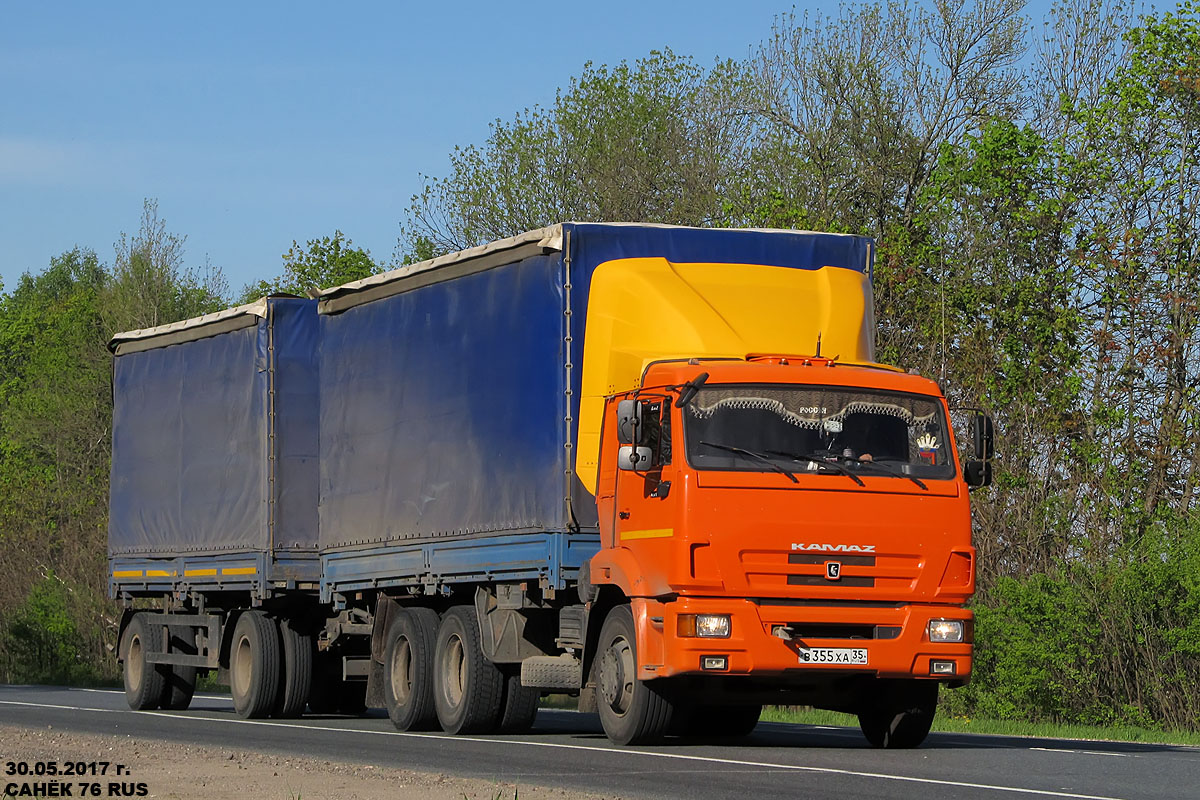 Вологодская область, № В 355 ХА 35 — КамАЗ-65115 (общая модель)