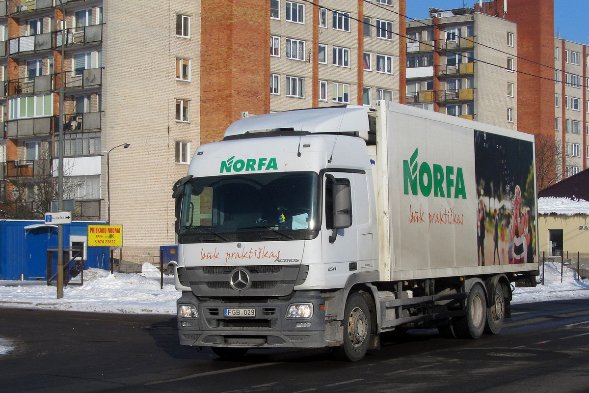 Литва, № FGB 029 — Mercedes-Benz Actros ('2009) 2541