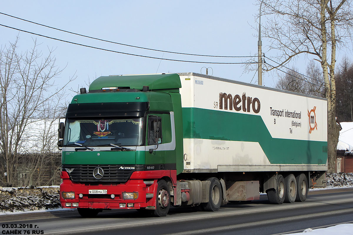 Брянская область, № К 008 МА 32 — Mercedes-Benz Actros ('1997) 1840