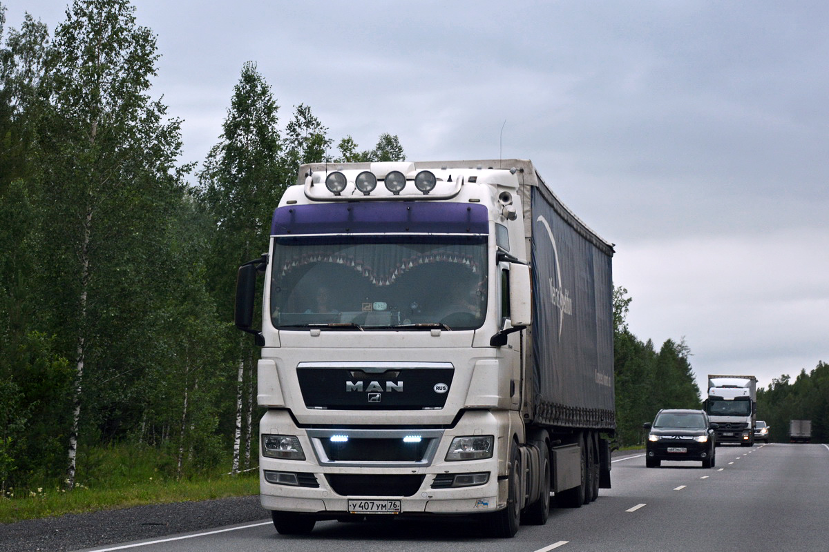 Ярославская область, № У 407 УМ 76 — MAN TGX ('2007) 18.400