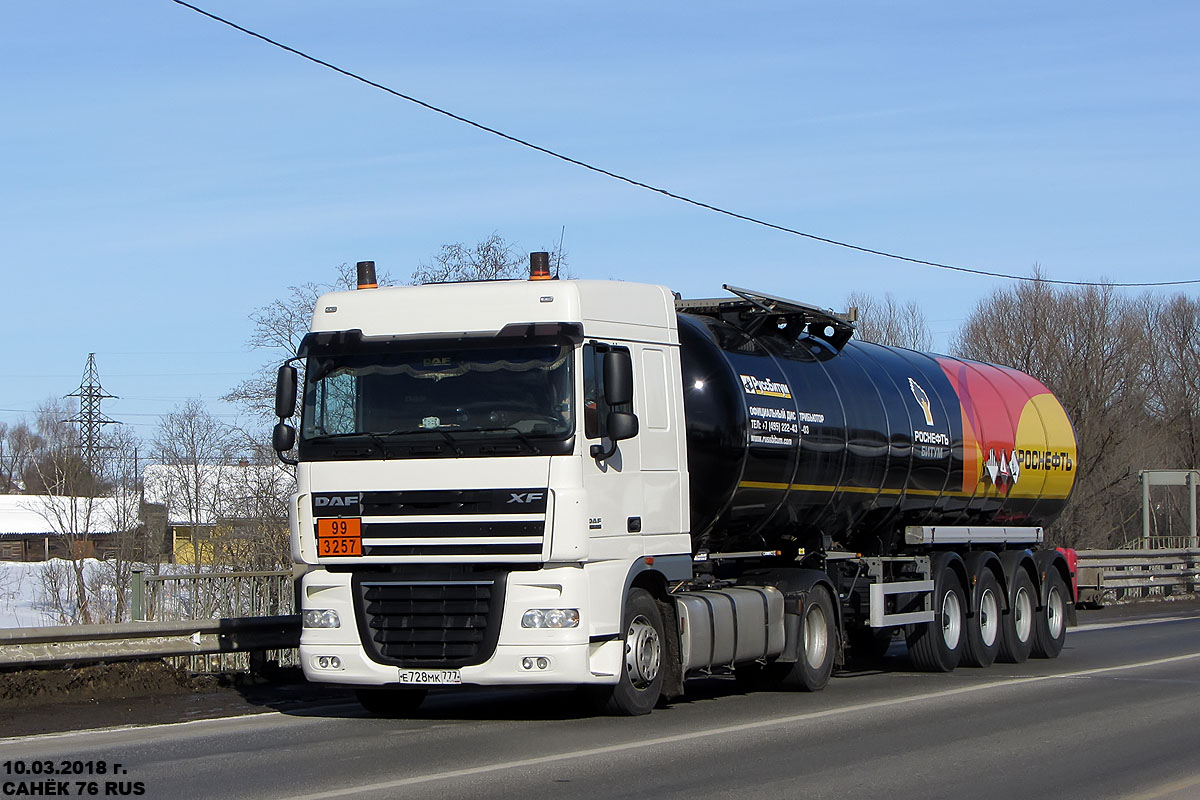 Москва, № Е 728 МК 777 — DAF XF105 FT