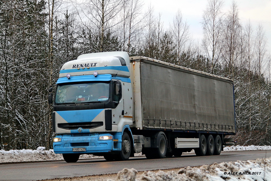 Ленинградская область, № У 480 ТА 47 — Renault Premium ('1996)