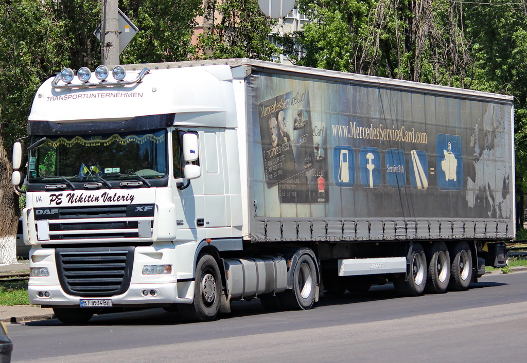 Херсонская область, № ВТ 8934 ВЕ — DAF XF105 FT