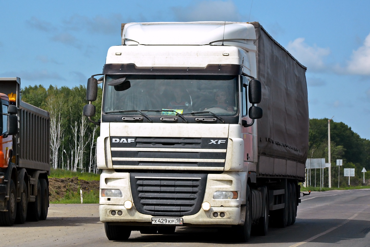 Удмуртия, № Х 429 КР 18 — DAF XF105 FT