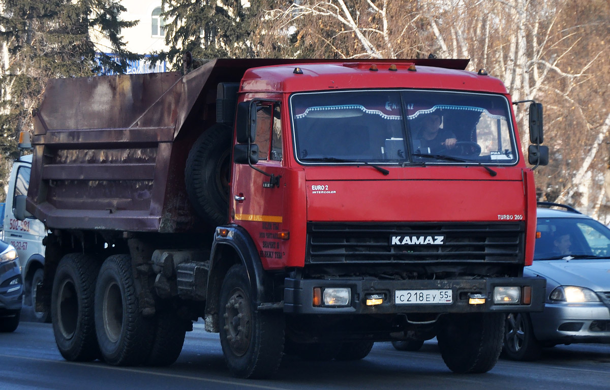 Омская область, № С 218 ЕУ 55 — КамАЗ-55111-02 [55111C]