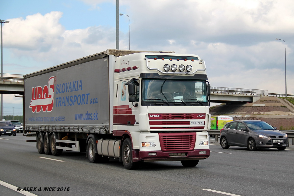 Ленинградская область, № Т 003 ОР 47 — DAF XF95 FT