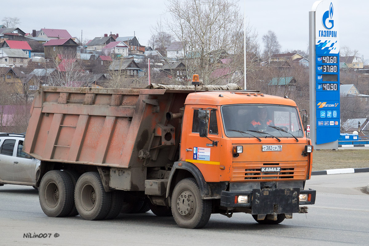 Удмуртия, № Т 382 СР 18 — КамАЗ-65115 (общая модель)