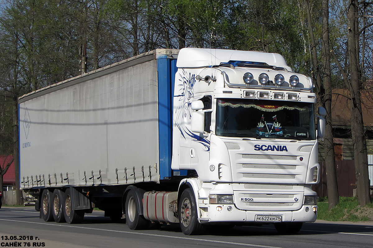 Архангельская область, № К 622 КМ 29 — Scania ('2004) R500