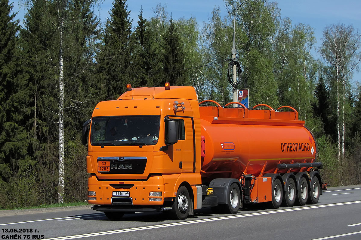 Рязанская область, № Н 391 СТ 62 — MAN TGX ('2007) 18.400