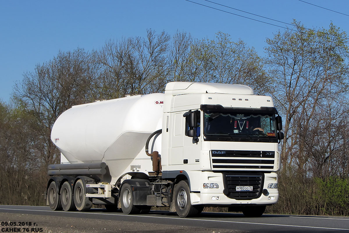 Ярославская область, № М 983 ОО 76 — DAF XF105 FT