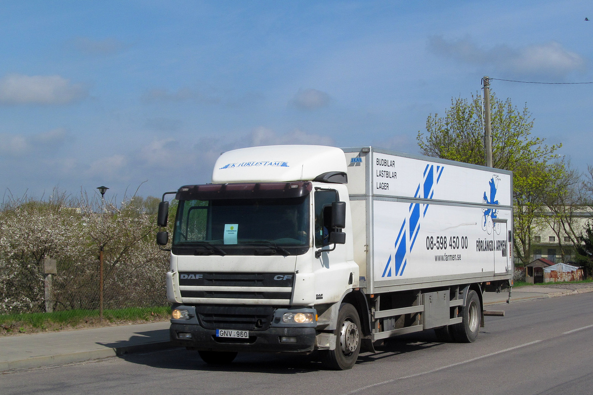 Литва, № GNV 960 — DAF CF75 FA