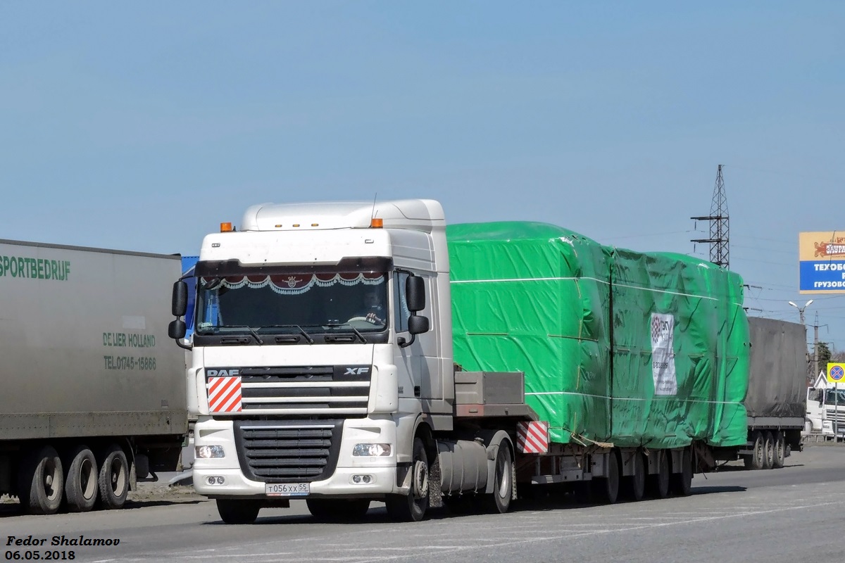 Омская область, № Т 056 ХХ 55 — DAF XF105 FT