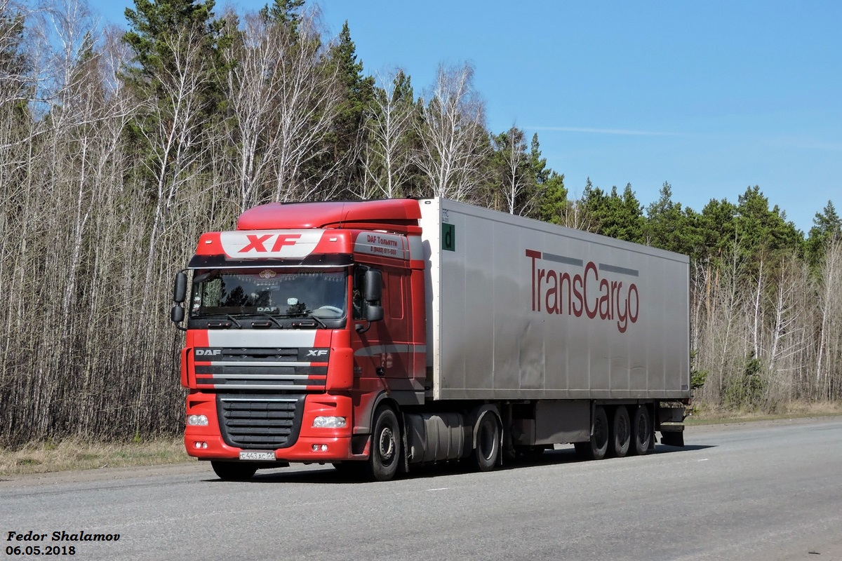 Омская область, № С 443 АС 55 — DAF XF105 FT