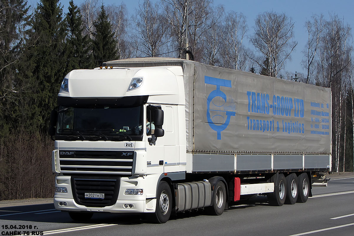 Ярославская область, № М 202 ТН 76 — DAF XF105 FT