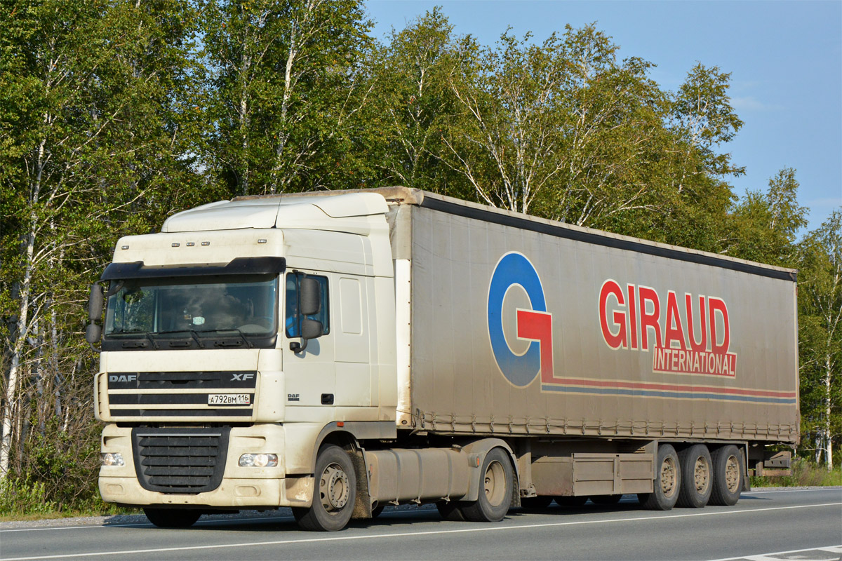 Татарстан, № А 792 ВМ 116 — DAF XF105 FT