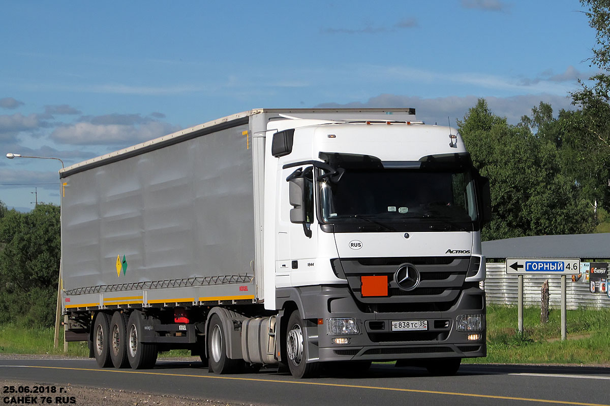 Вологодская область, № Е 838 ТС 35 — Mercedes-Benz Actros '09 1844 [Z9M]