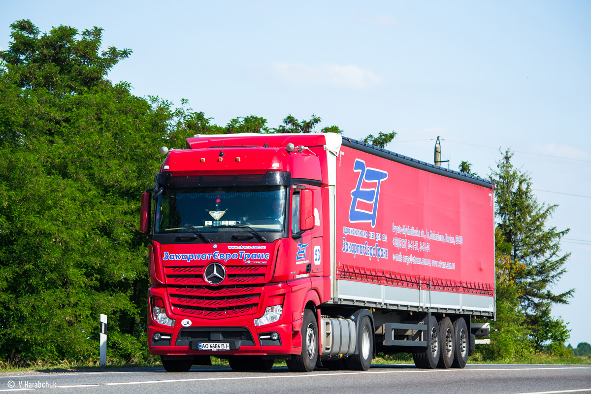 Закарпатская область, № 53 — Mercedes-Benz Actros ('2011) 1845