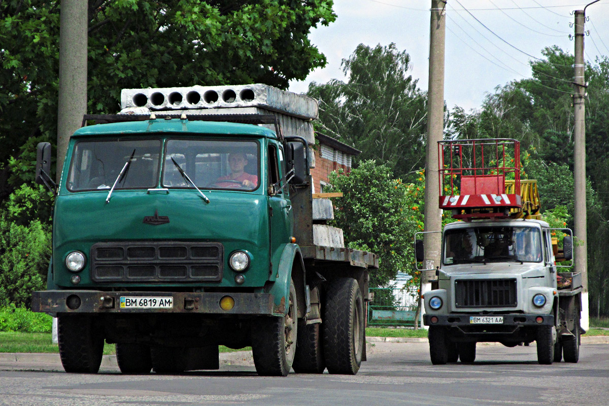 Сумская область, № ВМ 6819 АМ — МАЗ-500 (общая модель); Сумская область, № ВМ 6321 АА — ГАЗ-3307; Сумская область — Разные фотографии (Автомобили)