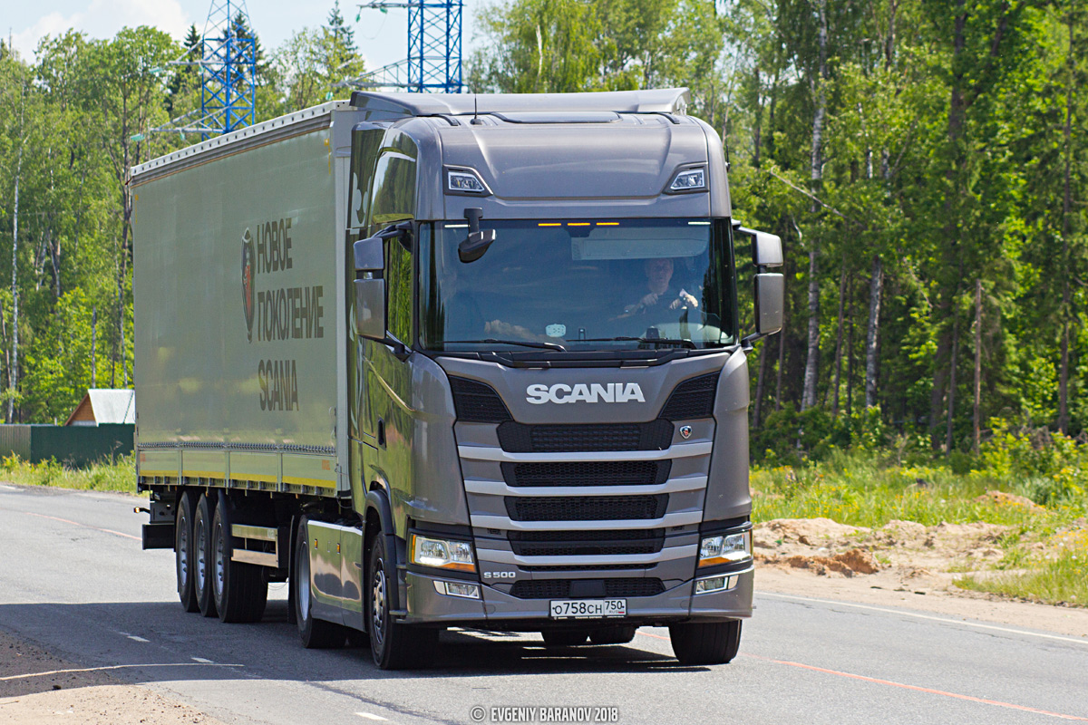 Московская область, № О 758 СН 750 — Scania ('2016) S500