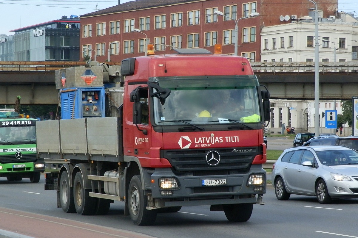 Латвия, № GU-7082 — Mercedes-Benz Actros ('2003) 3344