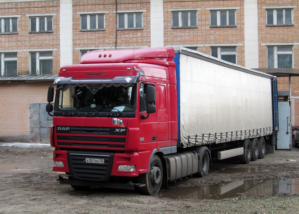 Брянская область, № К 001 ВЕ 32 — DAF XF105 FT