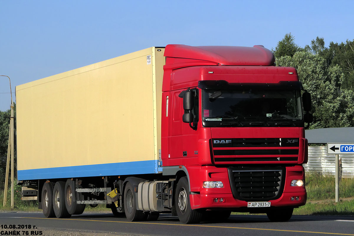 Минск, № АР 2931-7 — DAF XF105 FT