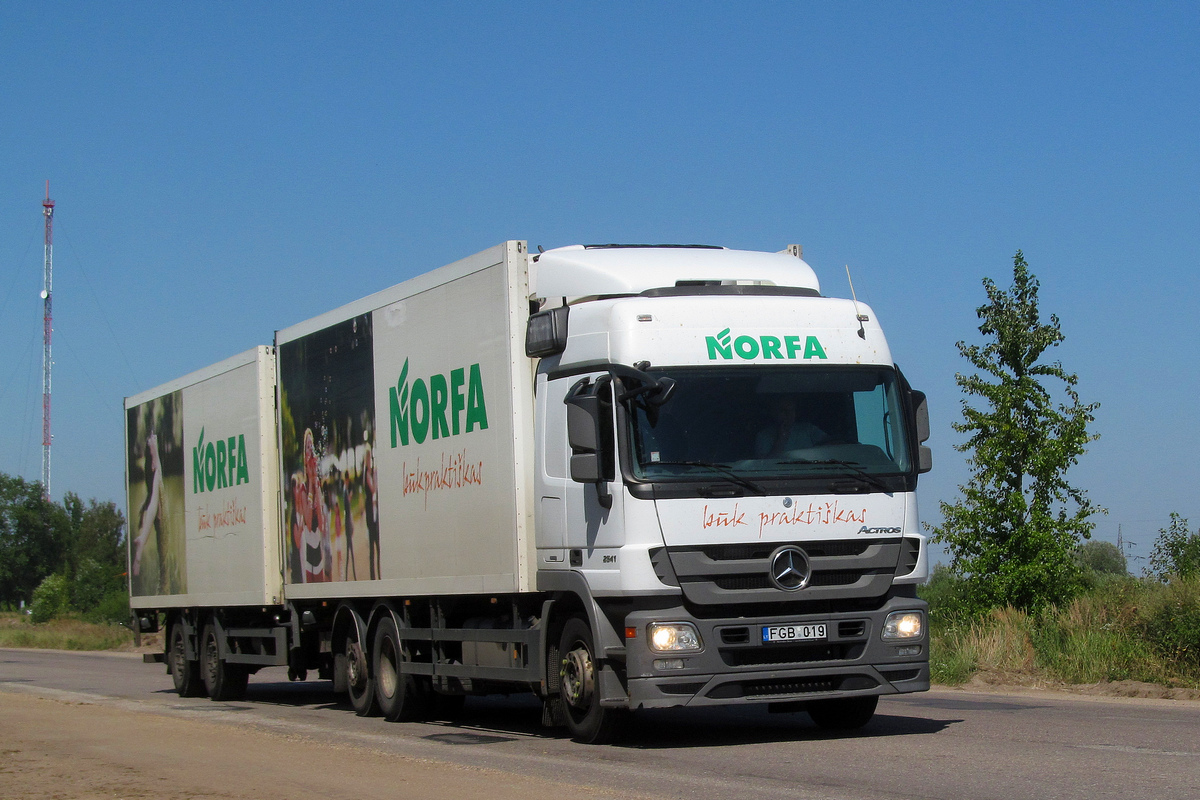 Литва, № FGB 019 — Mercedes-Benz Actros ('2009) 2541