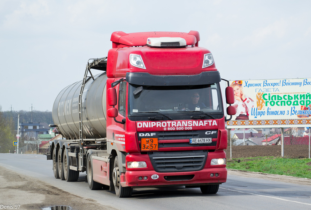 Днепропетровская область, № АЕ 6478 НХ — DAF CF85 FT