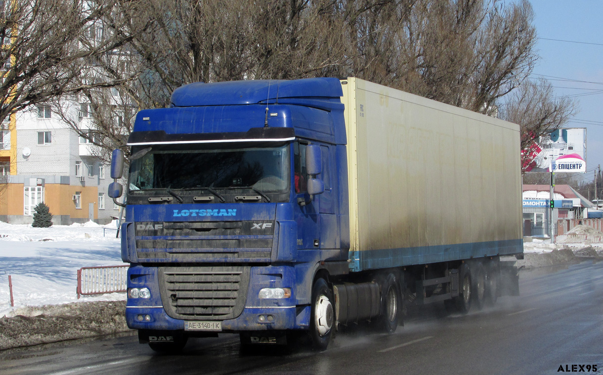 Днепропетровская область, № АЕ 3140 ІК — DAF XF105 FT