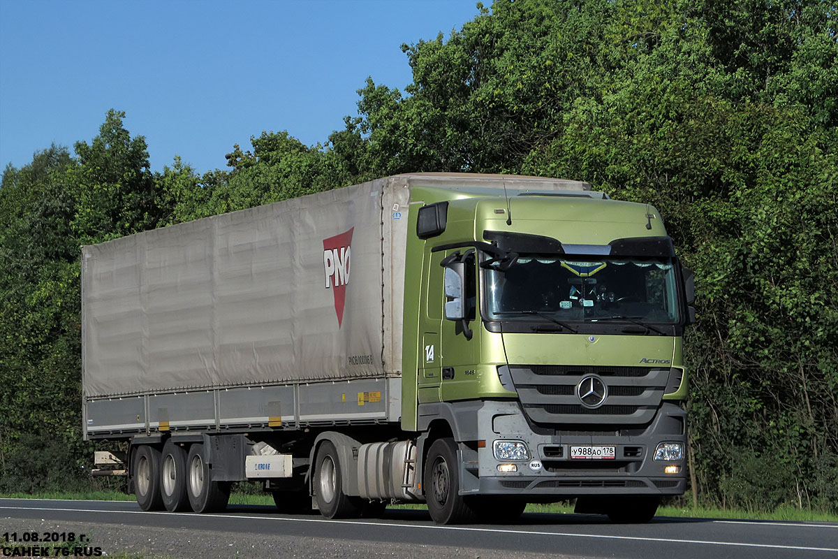 Санкт-Петербург, № У 988 АО 178 — Mercedes-Benz Actros ('2009) 1846