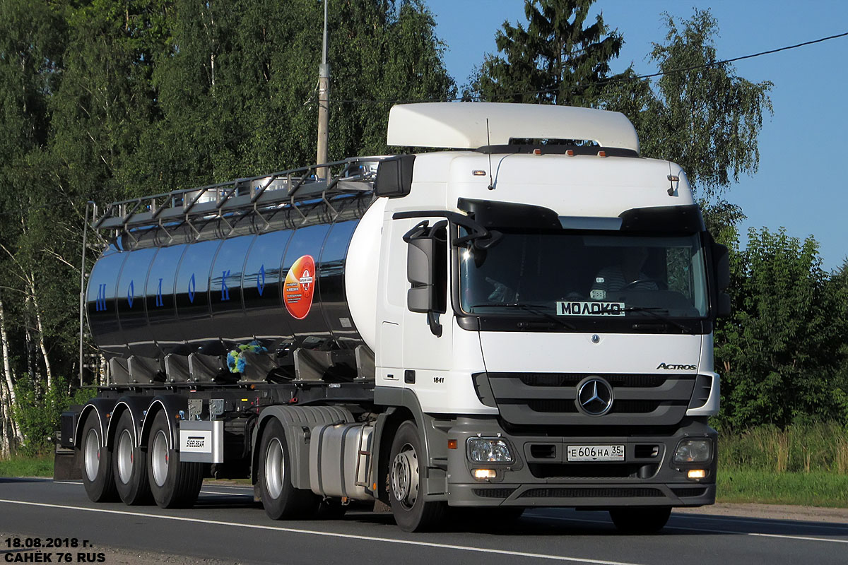 Вологодская область, № Е 606 НА 35 — Mercedes-Benz Actros ('2009) 1841