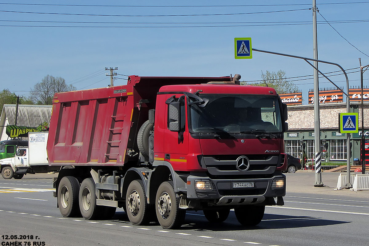 Ярославская область, № Т 744 АО 76 — Mercedes-Benz Actros '09 4141 [Z9M]