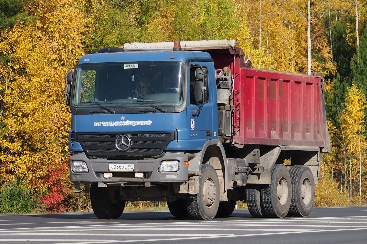 Ханты-Мансийский автоном.округ, № К 036 ХС 86 — Mercedes-Benz Actros ('2003) 3332