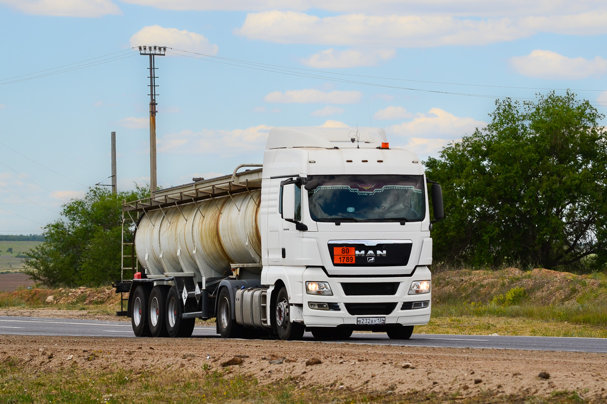 Волгоградская область, № В 232 ВУ 134 — MAN TGX ('2007) 18.480