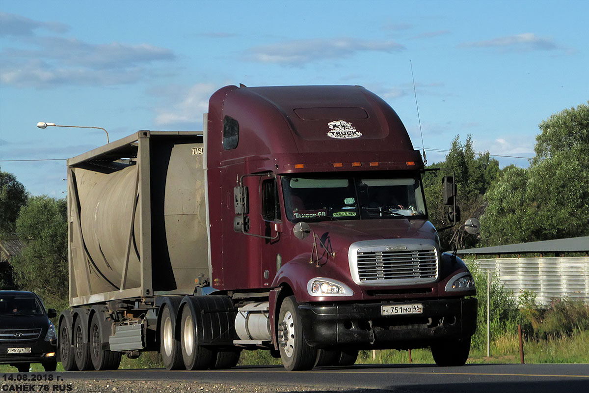 Курская область, № К 751 МО 46 — Freightliner Columbia