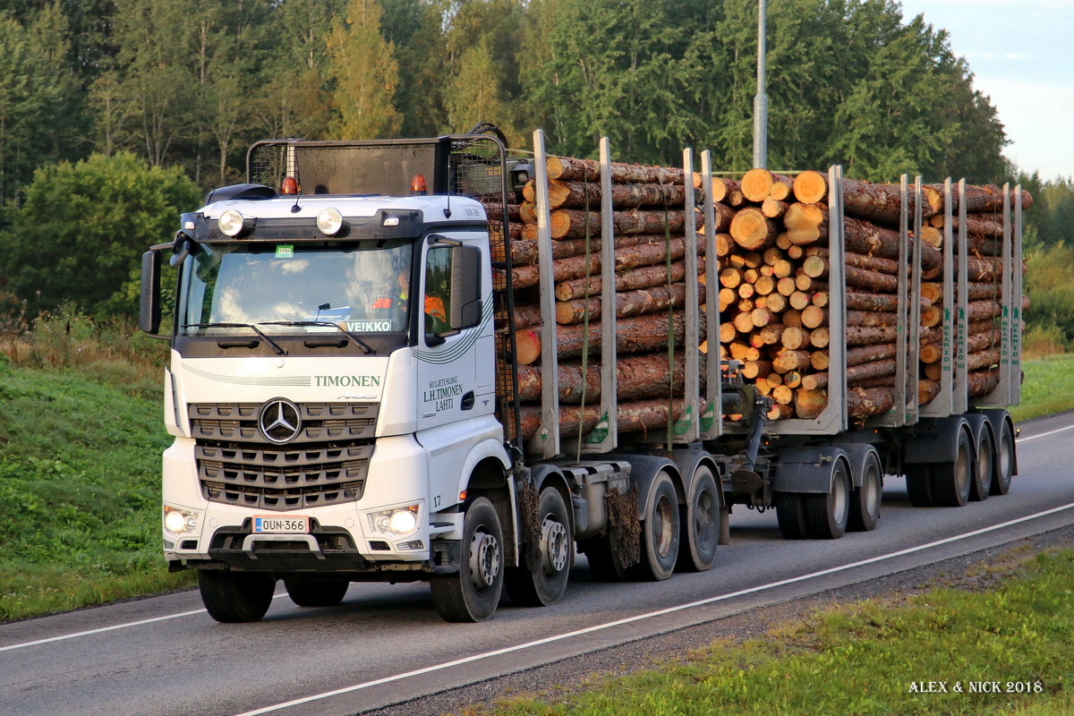 Финляндия, № OUN-366 — Mercedes-Benz Arocs (общ.м)