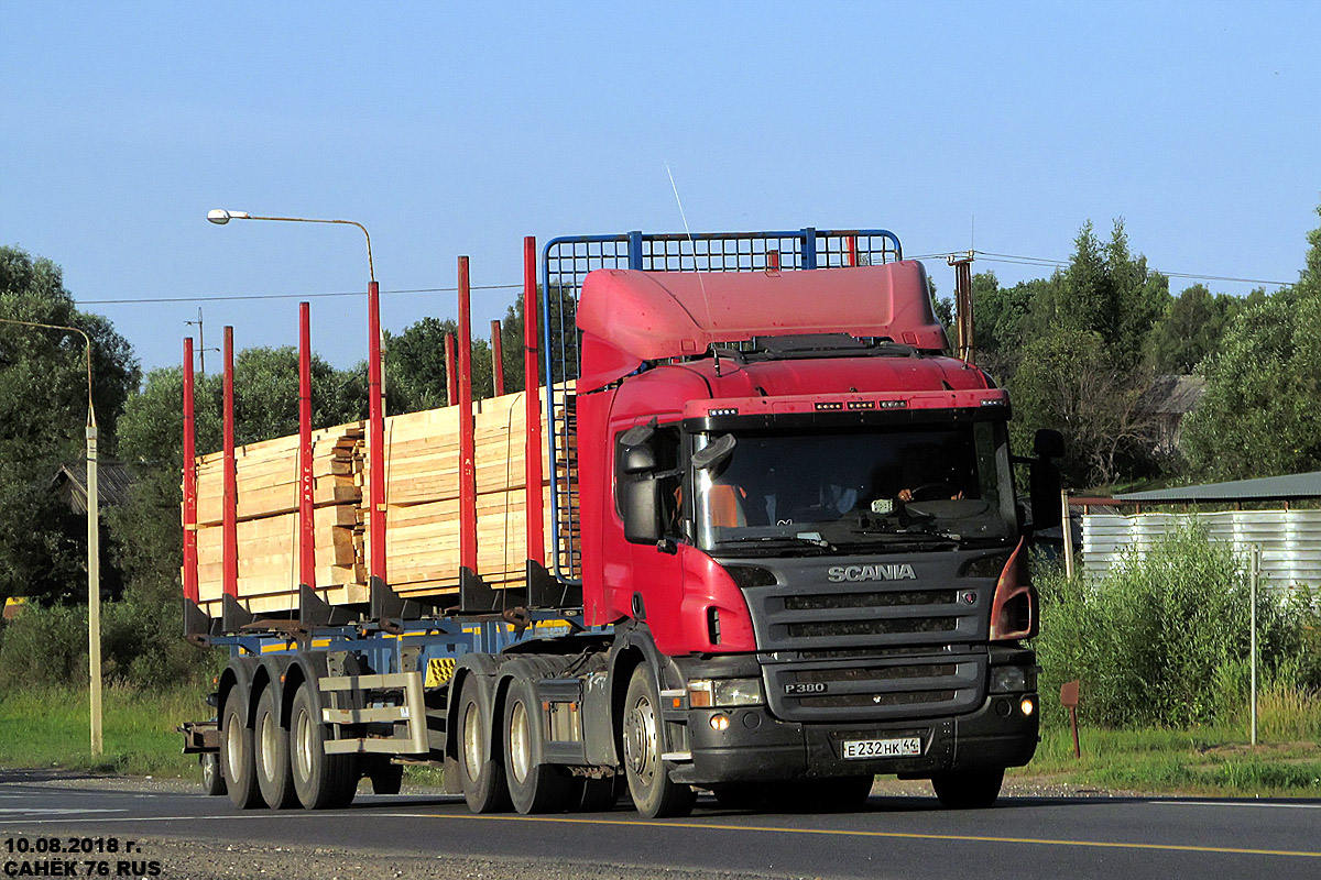 Костромская область, № Е 232 НК 44 — Scania ('2004) P380