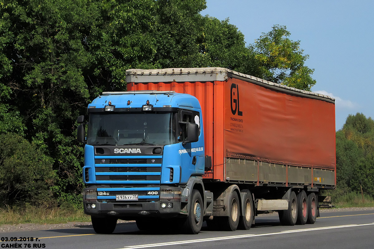 Вологодская область, № Е 936 ХУ 35 — Scania ('1996) R124G