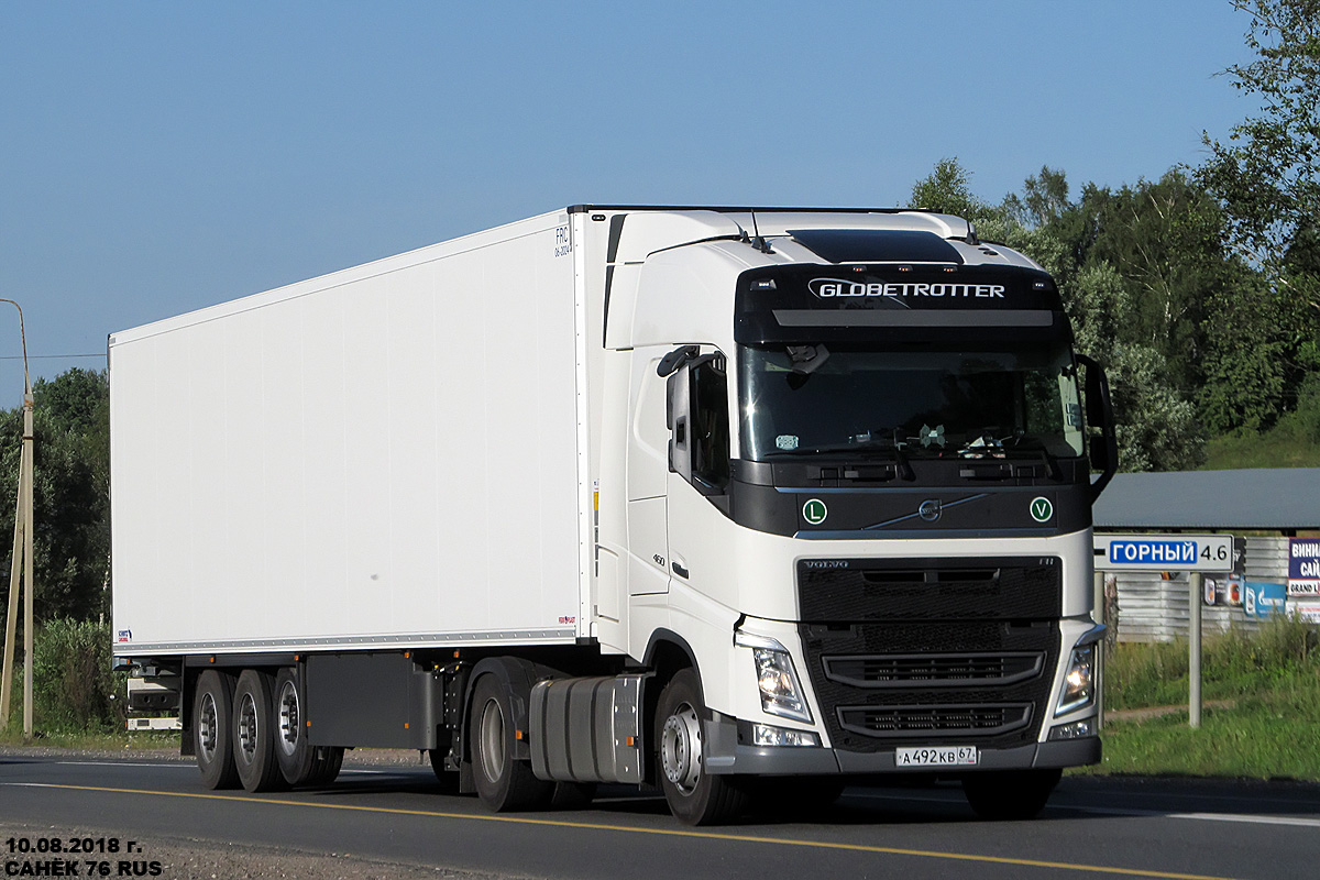 Смоленская область, № А 492 КВ 67 — Volvo ('2012) FH.460 [X9P]