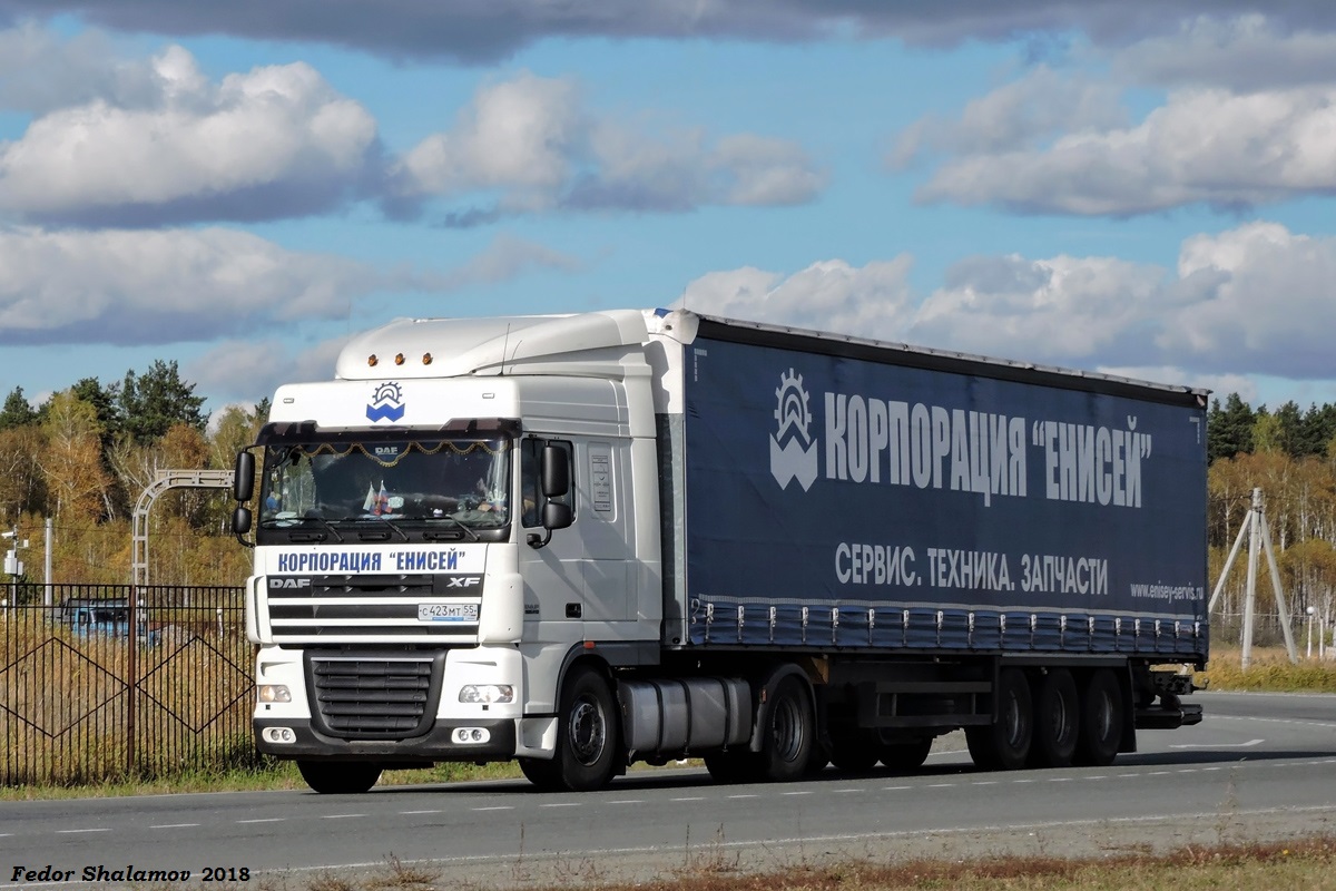 Омская область, № С 423 МТ 55 — DAF XF105 FT