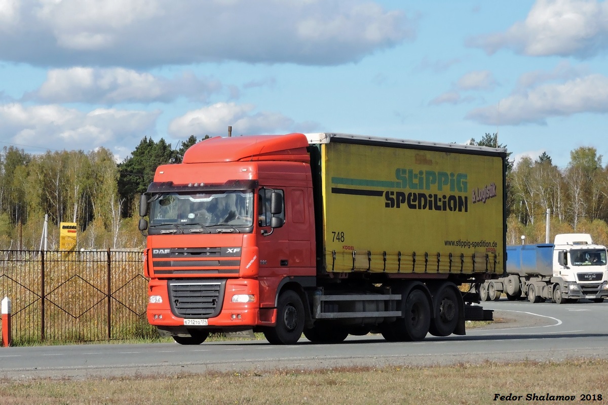 Челябинская область, № Е 712 ТО 174 — DAF XF105 FAR