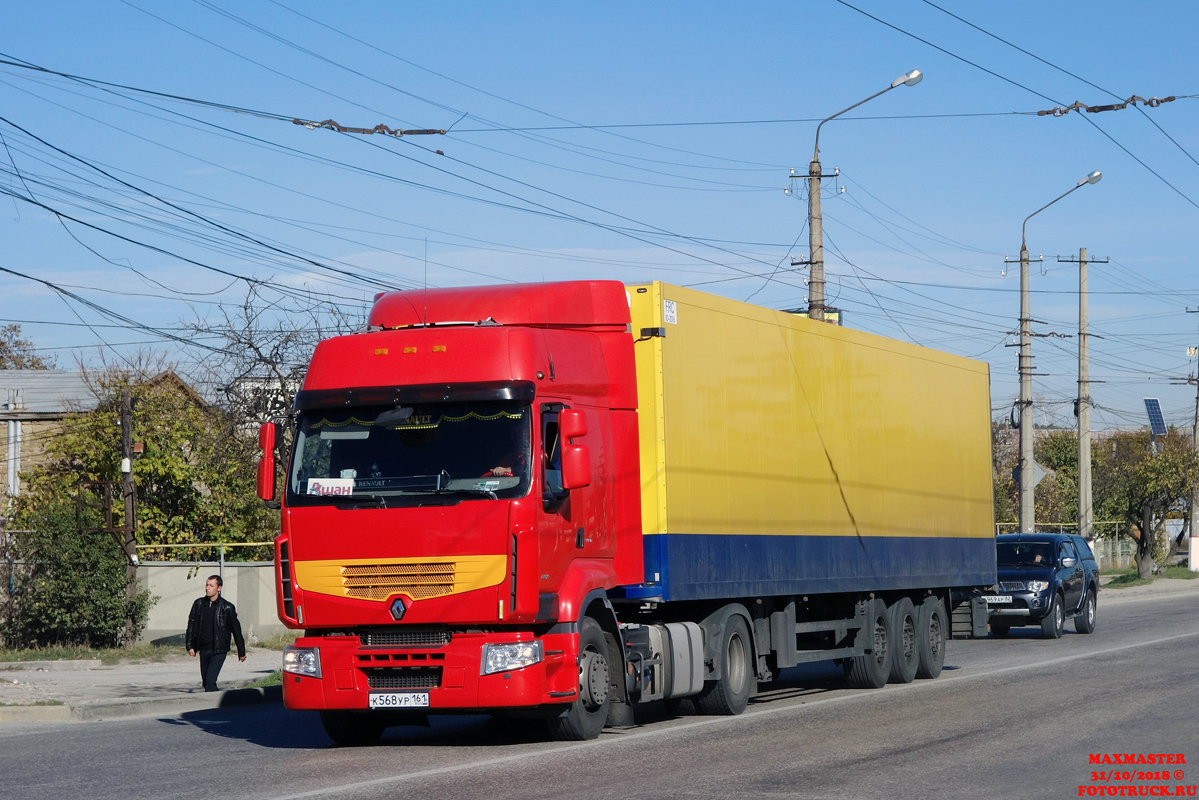 Ростовская область, № К 568 УР 161 — Renault Premium ('2006) [X9P]